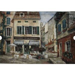 Wall Hanging Tapestry French Restaurant De La Colonne 49” X 67” Weighted Bottom